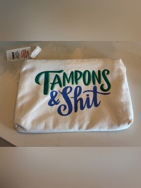 NWT canvas pouch organizer for feminine hygiene products or other essentials